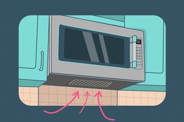 an illustration of a microwave with a filter on the bottom